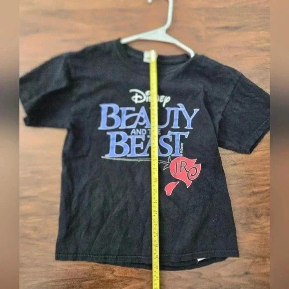 Vintage 90s Disney Beauty and the Beast T-shirt Black Kids Size Medium M Rare - Picture 6 of 8